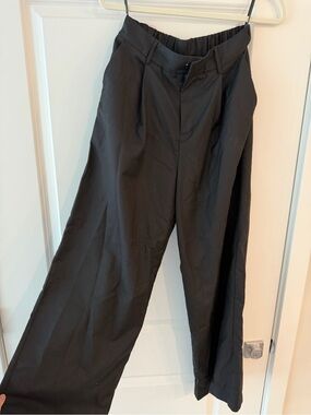 Commense Black Wide Leg Slacks Pants